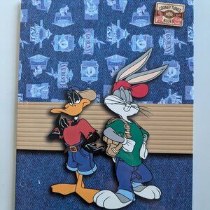 Looney Tunes Vintage 1997 School Folders Bugs Bunny + Daffy Duck